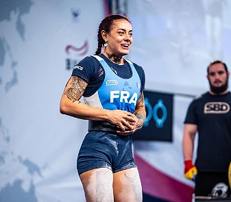 61 Ludivine Delos, sportive de haut niveau pendant le championnat de France de force athlétique